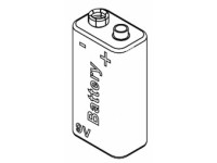 alimentação com pilha 9V incluída alimentação com pilha 9V incluída